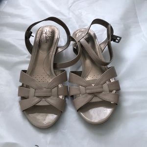 Life Stride beside slightly heeled sandals